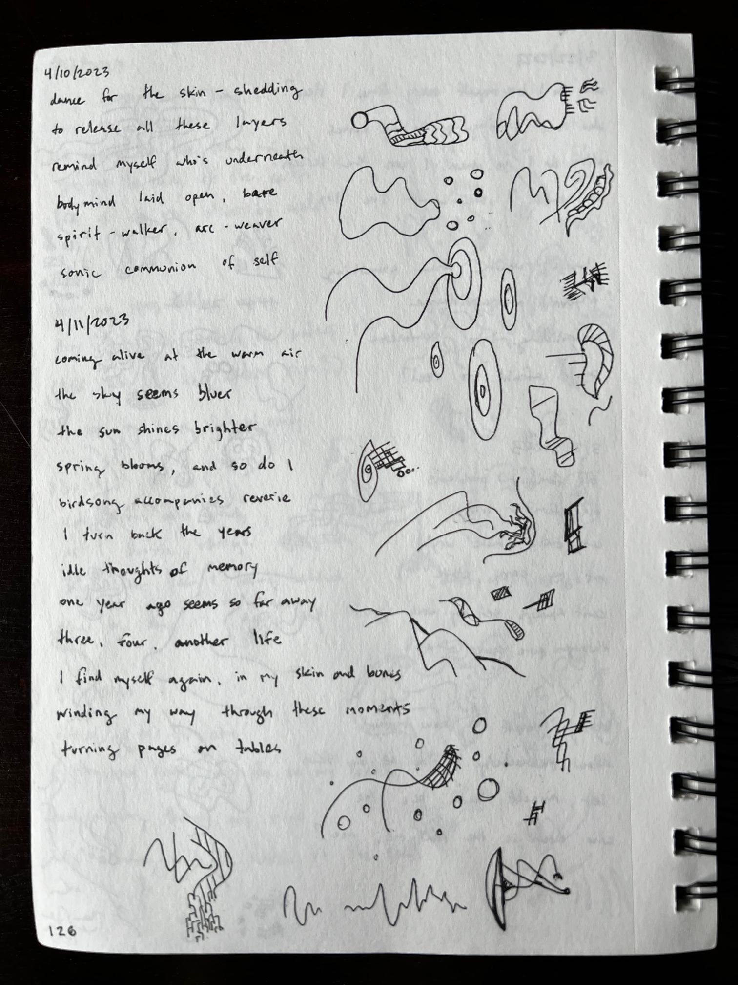 photo of sketchbook page 126