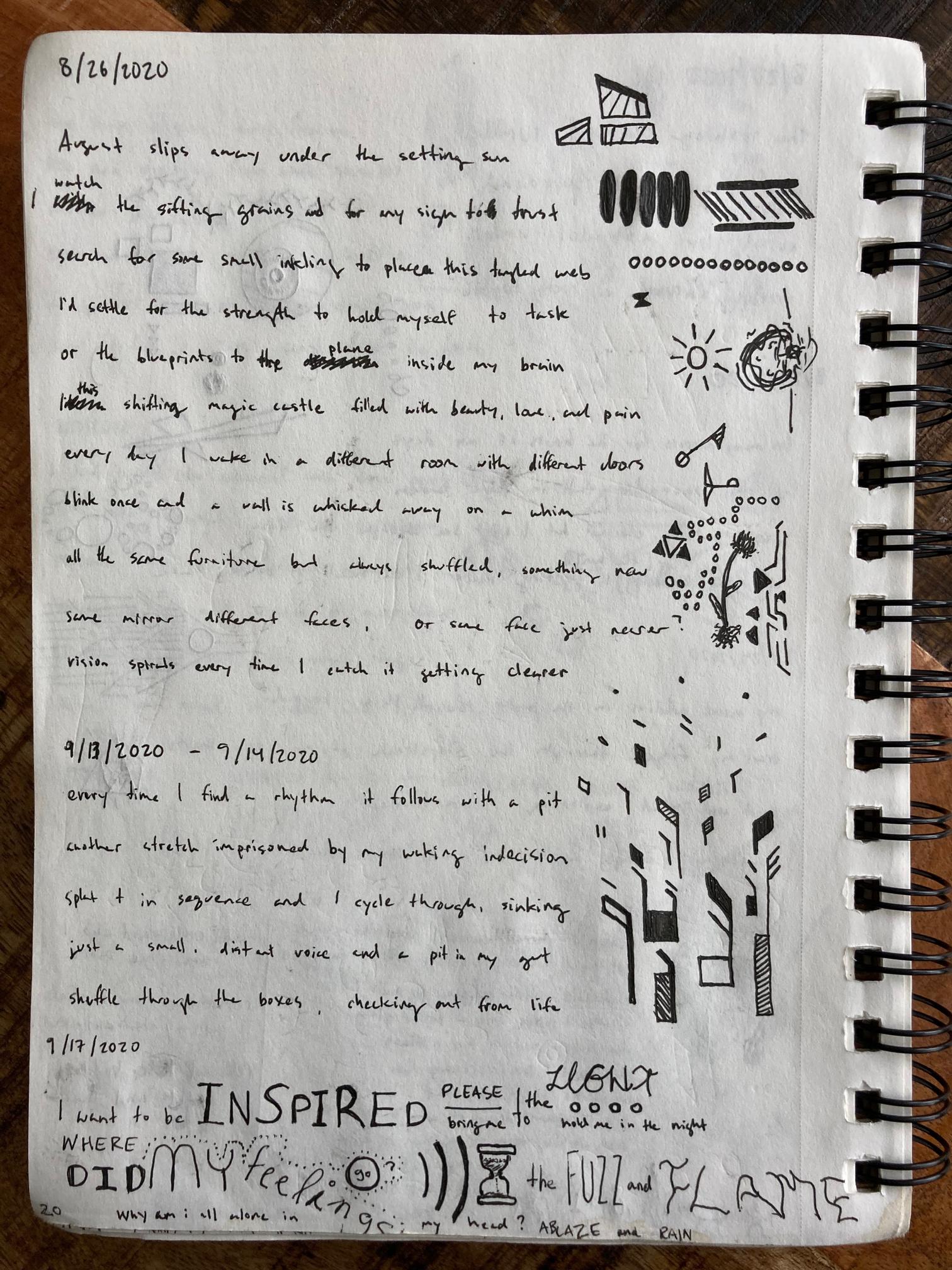 photo of sketchbook page 20