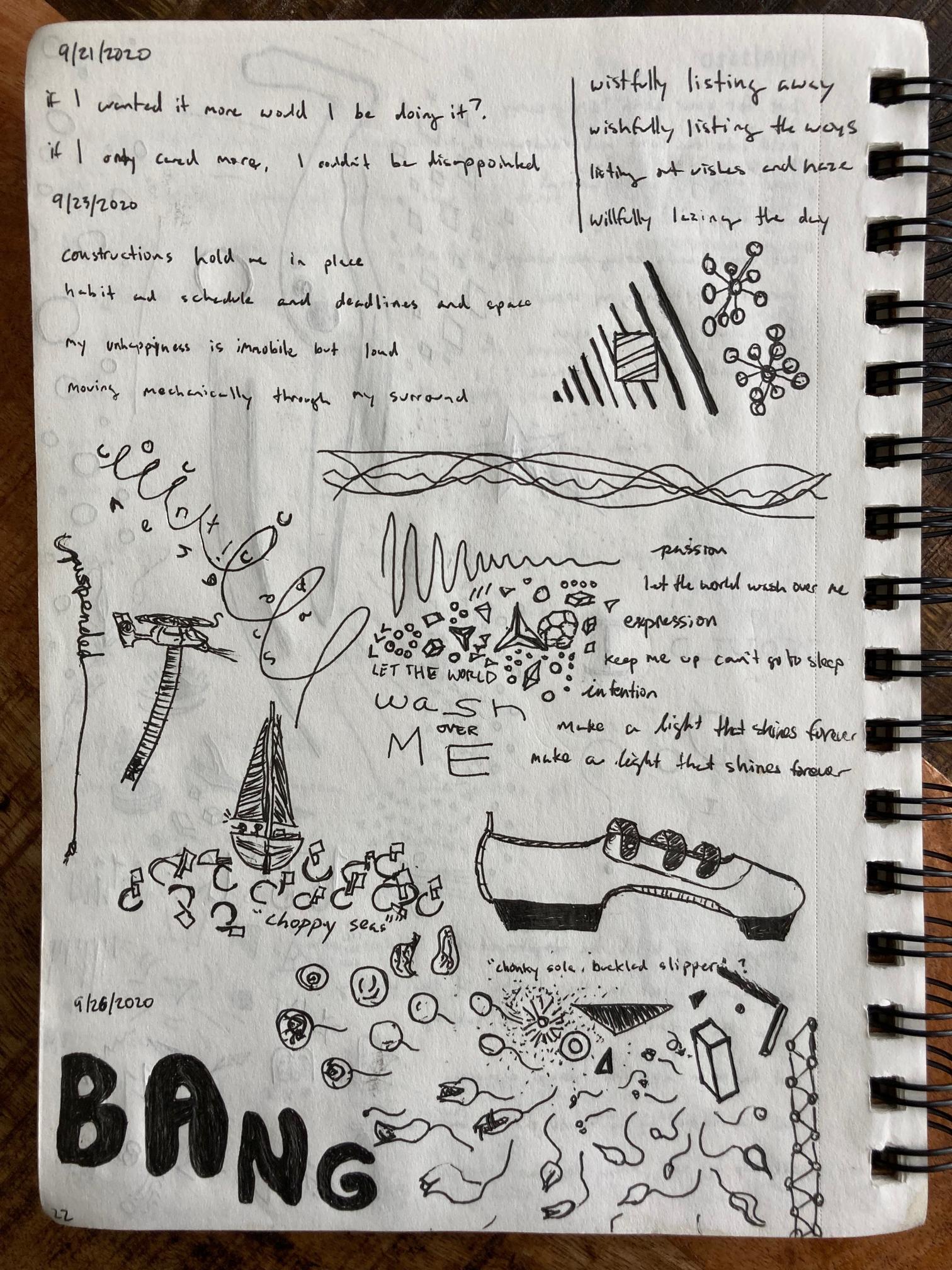 photo of sketchbook page 22