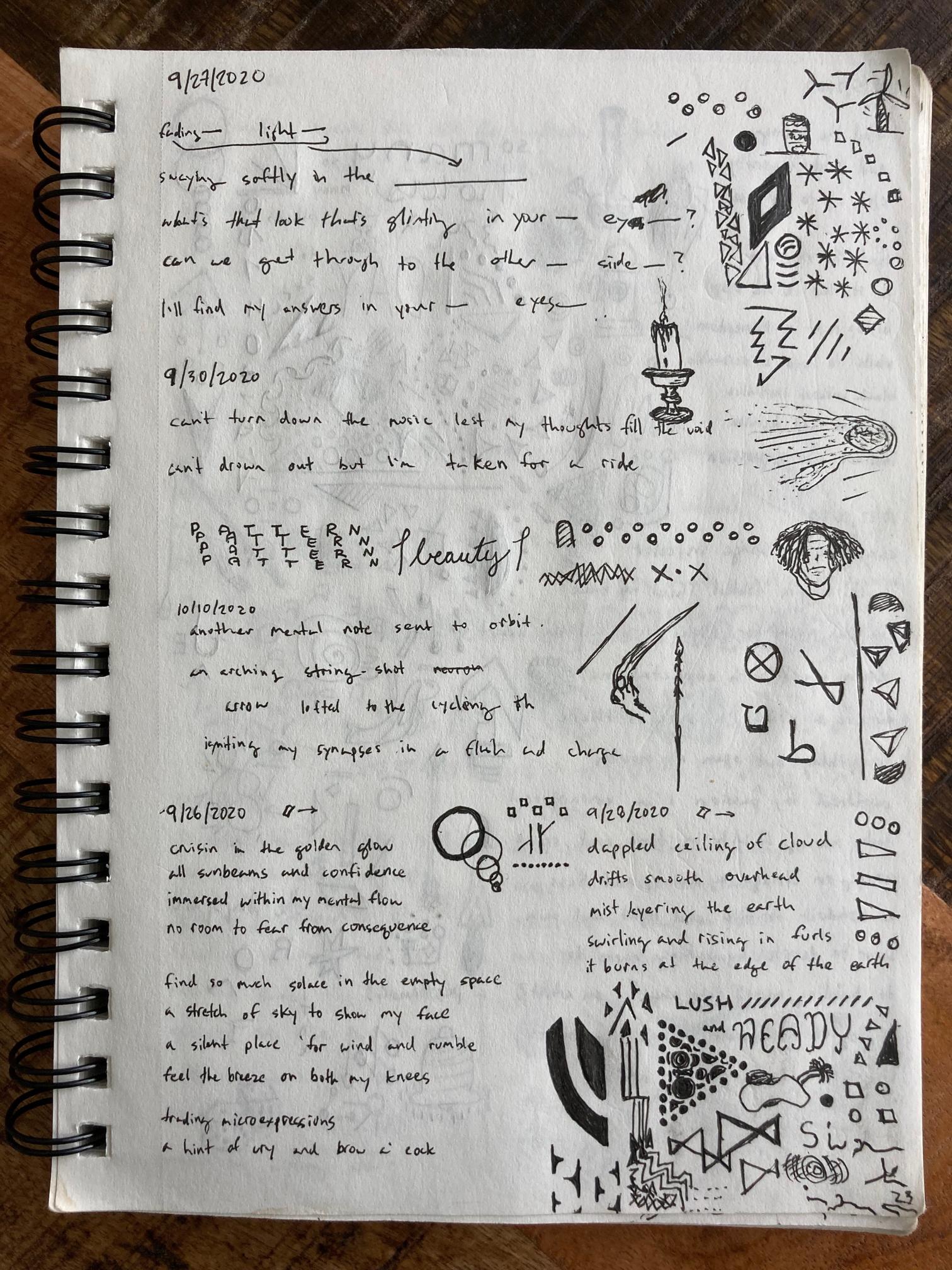 photo of sketchbook page 23