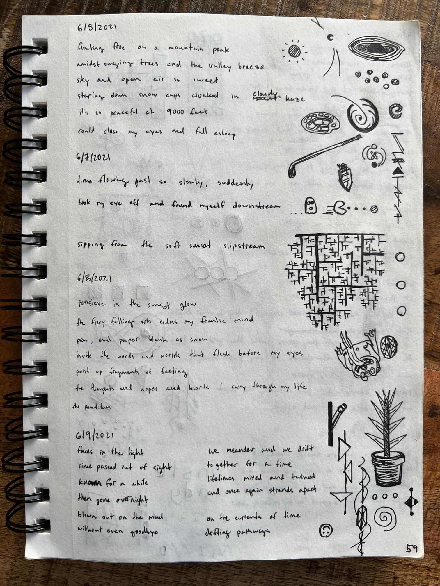 photo of sketchbook page 59